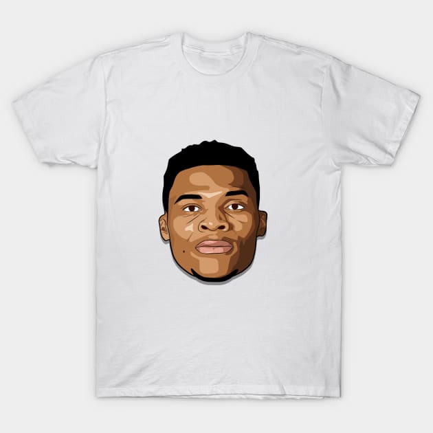 Russell Westbrook Cartoon T-Shirt by hesxjohnpaul